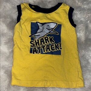 Shark Attack Yellow Tank Top for Kids